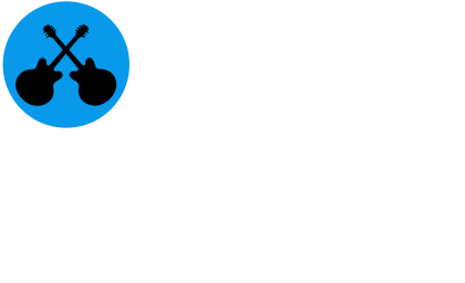 GIGS Courtyard logo: crossed guitars in a blue circle beside the words GIGS Courtyard